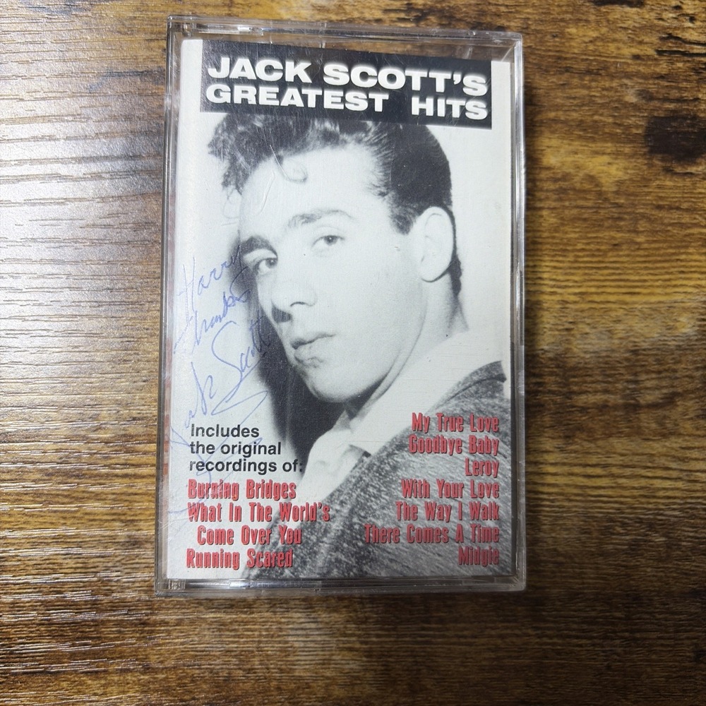 Jack‎ Scott's Greatest Hits Cassette Tape Vintage Rockabilly Autographed
